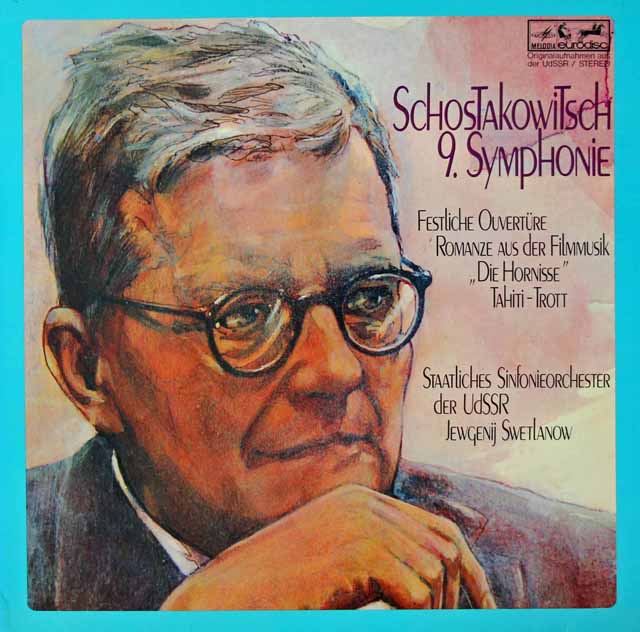 スヴェトラーノフのショスタコーヴィチ/交響曲第9番ほか　独eurodisc　3390　LP レコード