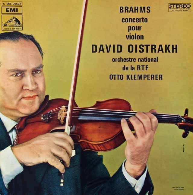 オイストラフ&クレンペラーのブラームス/ヴァイオリン協奏曲 　仏EMI(VSM)　3022　LP レコード
