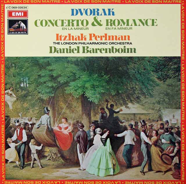 パールマン&バレンボイムのドヴォルザーク/ヴァイオリン協奏曲ほか 　仏EMI(VSM)　3022　LP レコード