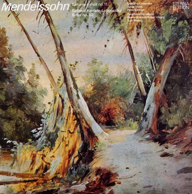 マズアのメンデルスゾーン/交響曲第1&2番「賛歌」 　独ETERNA　3022　LP レコード