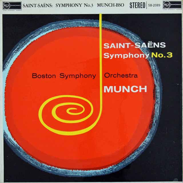 【オリジナル盤】ミュンシュのサン＝サーンス/交響曲第3番　　英RCA　3024　LP レコード