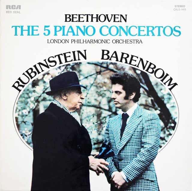 ルービンシュタイン&バレンボイムのベートーヴェン/ピアノ協奏曲全集 　　伊RCA　3024　LP レコード