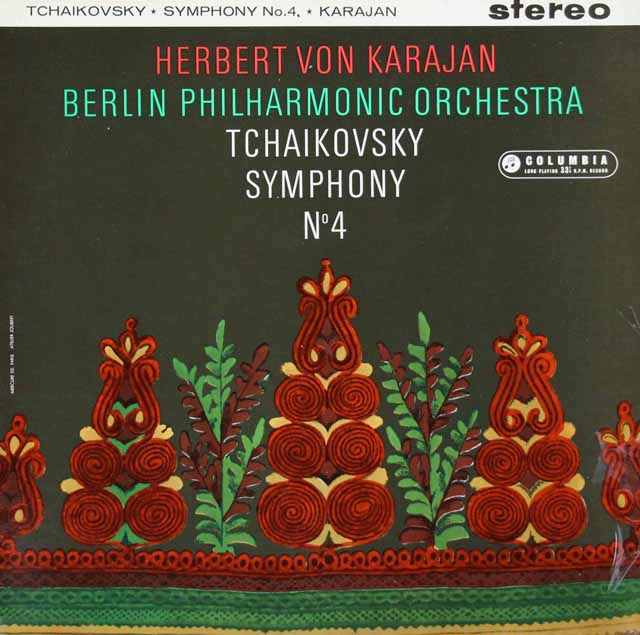 【オリジナル盤】カラヤンのチャイコフスキー/交響曲第4番 　英Columbia　3026　LP レコード