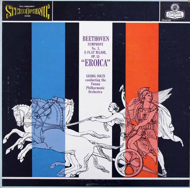 【ブルー・バック・ジャケット】　ショルティのベートーヴェン/交響曲第3番「英雄」　英LONDON　3389　LP レコード