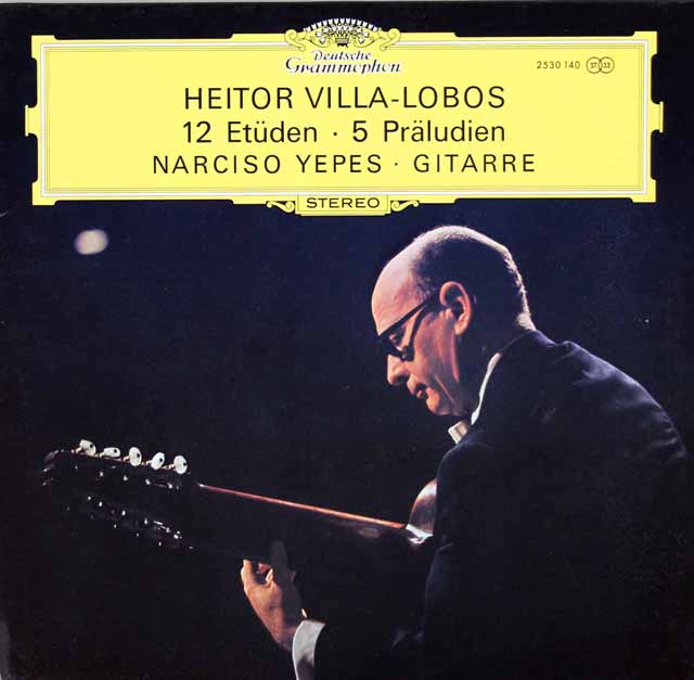イエペスのヴィラ＝ロボス/12の練習曲、5つの前奏曲　独DGG　3719　LP レコード