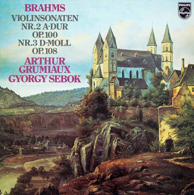 グリュミオー&シェベークのブラームス/ヴァイオリン・ソナタ第2&3番   　蘭PHILIPS　3026　LP レコード
