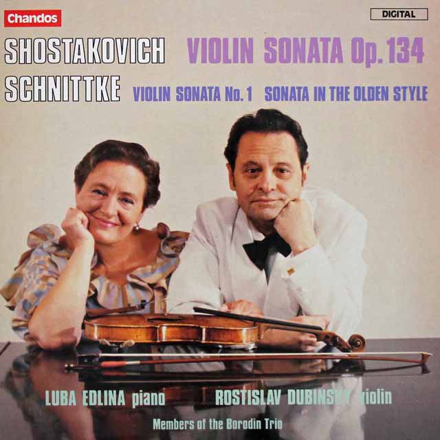 ドゥビンスキー、エドリナのショスタコーヴィチ、シュニトケ/ヴァイオリンソナタ集　英chandos　3719　LP レコード