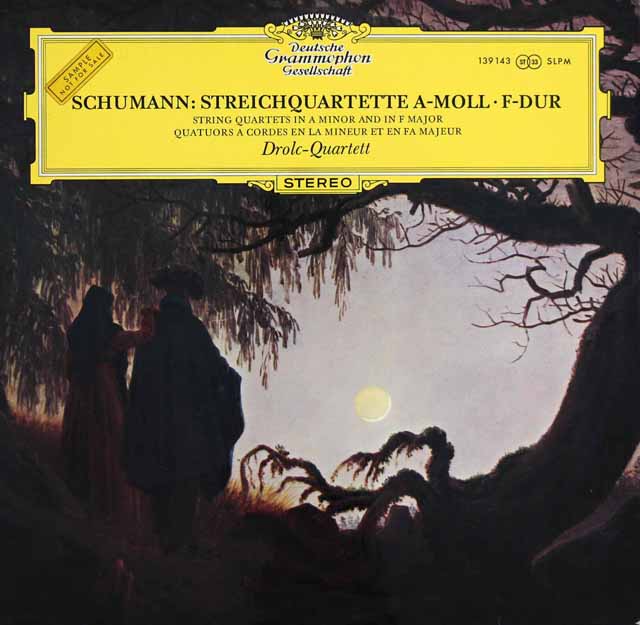 ドロルツ四重奏団のシューマン/弦楽四重奏曲第1&2番　  独DGG　3027　LP レコード