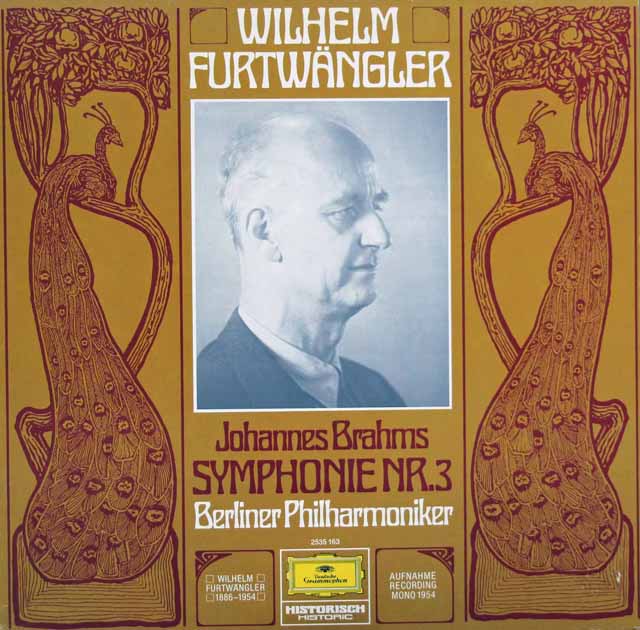 フルトヴェングラーのブラームス/交響曲第3番　独DGG　3719　LP レコード