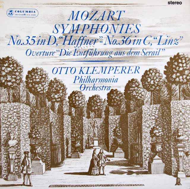 クレンペラーのモーツァルト/交響曲第35番「ハフナー」&第36番「リンツ」　  英Columbia　3027　LP レコード
