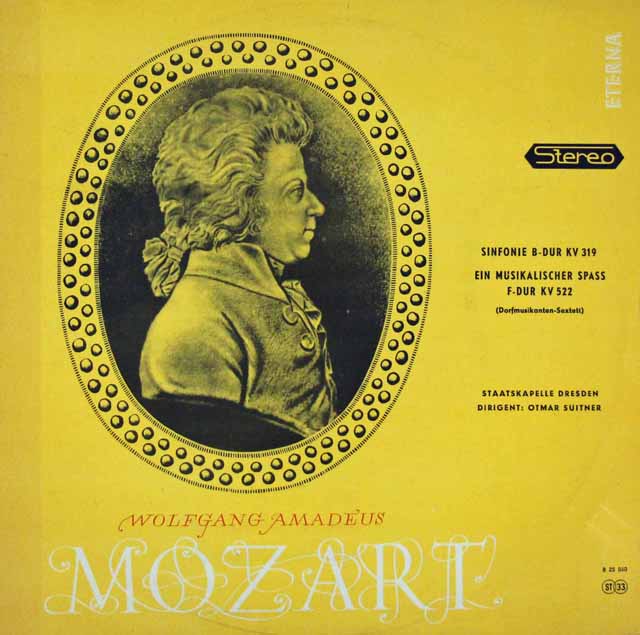 スウィトナーのモーツァルト/交響曲第33番&「音楽の冗談」　 独ETERNA　3027　LP レコード