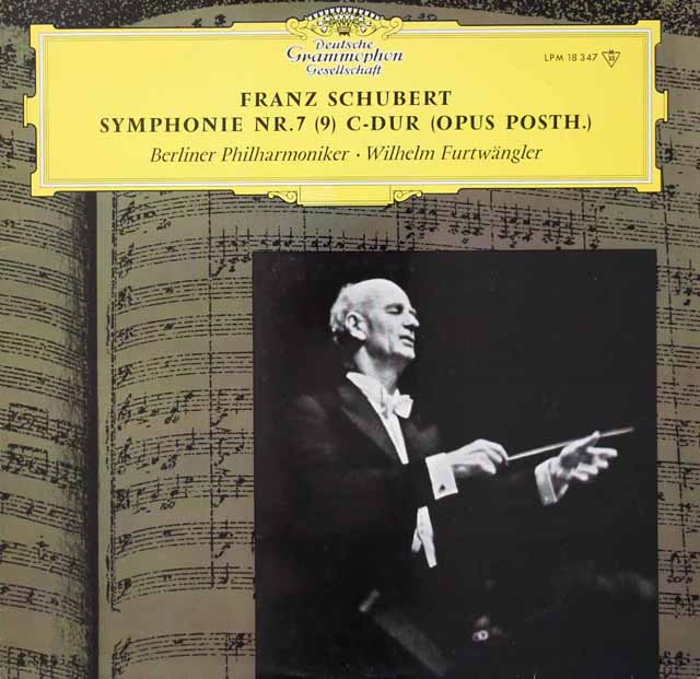 フルトヴェングラーのシューベルト/交響曲第9番「ザ・グレイト」　独DGG　3731　LP レコード