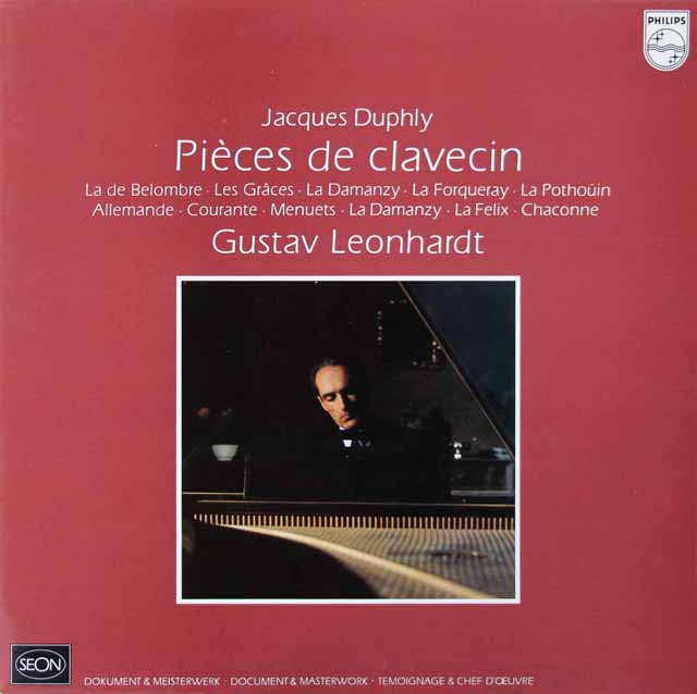 レオンハルトのデュフリ/チェンバロ曲集　蘭PHILIPS（SEON）　3499　LP レコード