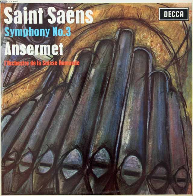 【モノラル】　アンセルメのサン＝サーンス/交響曲第3番　英DECCA　3499　LP レコード