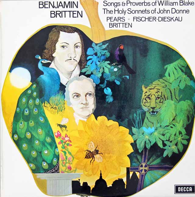 【オリジナル盤】　ピアーズ、F-ディースカウ、ブリテンのブリテン/歌曲集　英DECCA　3499　LP レコード