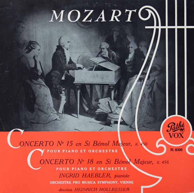 ヘブラーのモーツァルト/ピアノ協奏曲第15&18番 　 仏VOX　3028　LP レコード