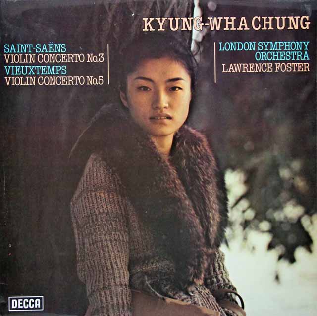 【オリジナル盤】チョンのサン＝サーンス&ヴュータン/ヴァイオリン協奏曲集　 英DECCA　3030　LP レコード