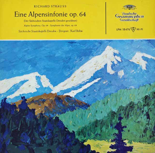 ベームのR.シュトラウス/アルプス交響曲  　 独DGG　3030　LP レコード