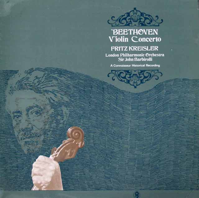 クライスラー、バルビローリのベートーヴェン/ヴァイオリン協奏曲　英EMI　3499　LP レコード