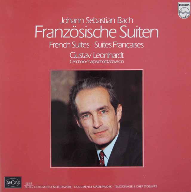 レオンハルトのバッハ/フランス組曲　蘭PHILIPS（SEON）　3499　LP レコード