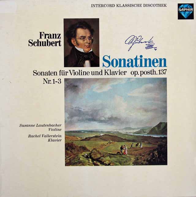 ラウテンバッハーのシューベルト/ヴァイオリンソナタ集　 独SAPHIR　3032　LP レコード