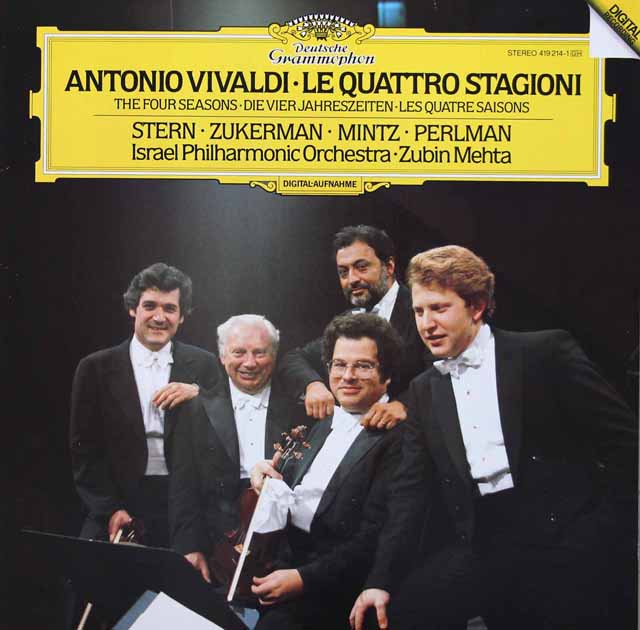 スターンらのヴィヴァルディ/ヴァイオリン協奏曲集「四季」　独DGG　3038　LP レコード
