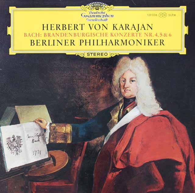 【内袋未開封】　カラヤンのバッハ/ブランデンブルク協奏曲第4番～第6番　独DGG　3897　LP レコード