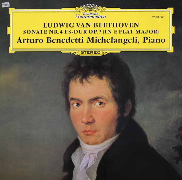 ミケランジェリのベートーヴェン/ピアノソナタ第4番 　独DGG　3414　LP レコード