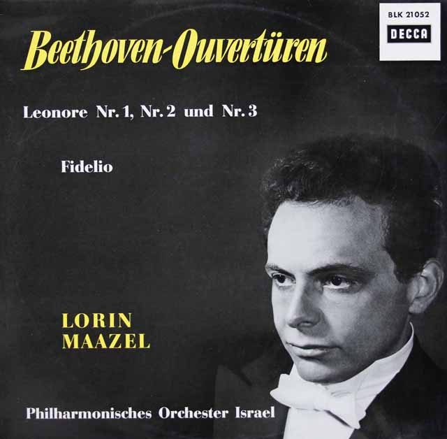 【直筆サイン入り】　マゼールのベートーヴェン/歌劇「フィデリオ」の序曲集　独DECCA　3897　LP レコード