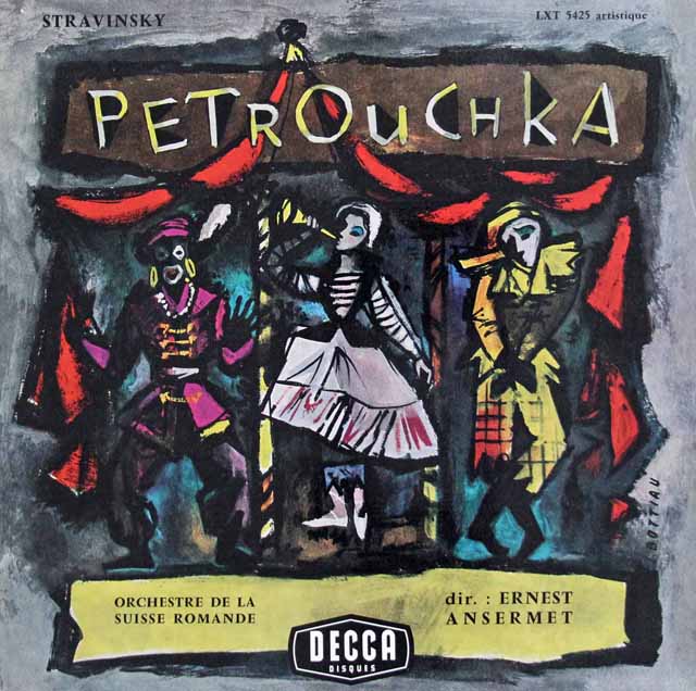 アンセルメのストラヴィンスキー/バレエ「ペトルーシュカ」　仏DECCA　3038　LP レコード