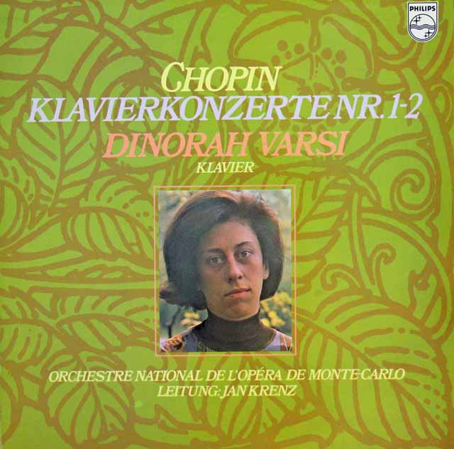 ヴァルシのショパン/ピアノ協奏曲第1番 ＆ 第2番　蘭PHILIPS　3038　LP レコード