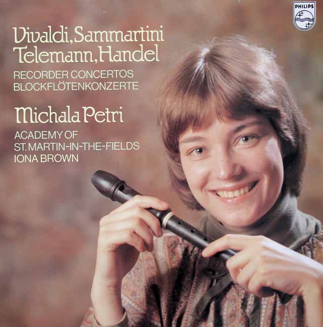 ペトリ、ブラウンのリコーダーのための協奏曲集　蘭PHILIPS　3897　LP レコード