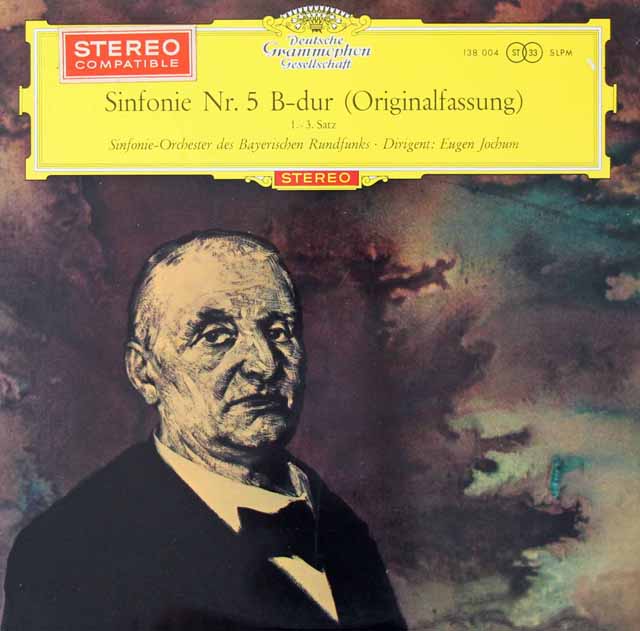 【オリジナル盤/赤ステレオ】　ヨッフムのブルックナー/交響曲第5番ほか　独DGG　3040　LP レコード