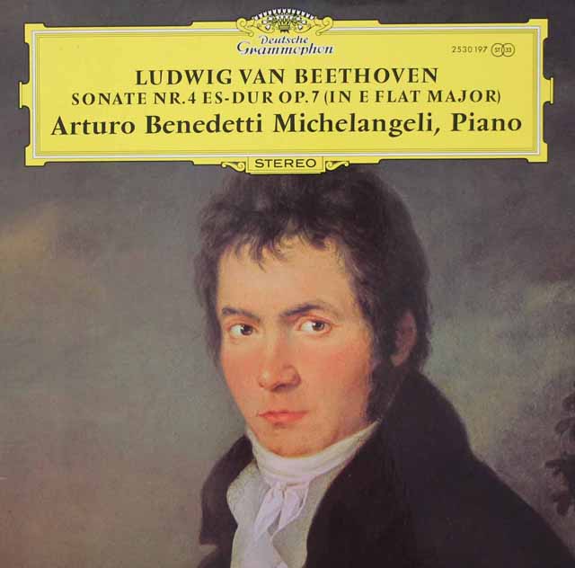 【ポスター付き】ミケランジェリのベートーヴェン/ピアノソナタ第4番　独DGG　3422　LP レコード