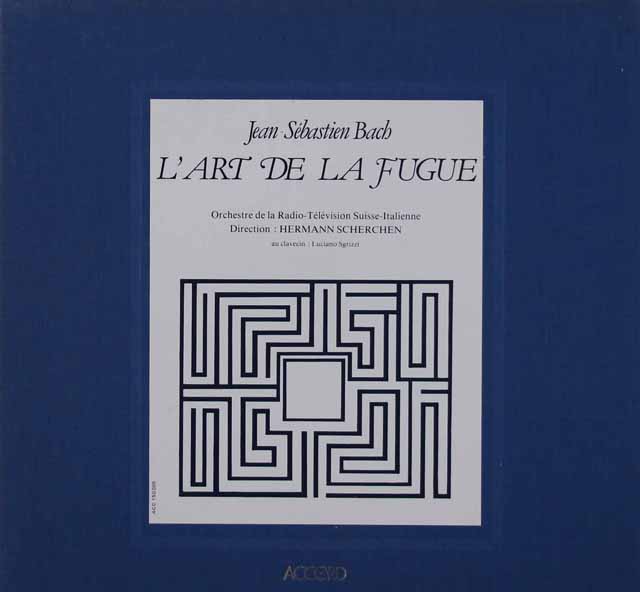 シェルヘンのバッハ/フーガの技法　仏ACCORD　3040　LP レコード
