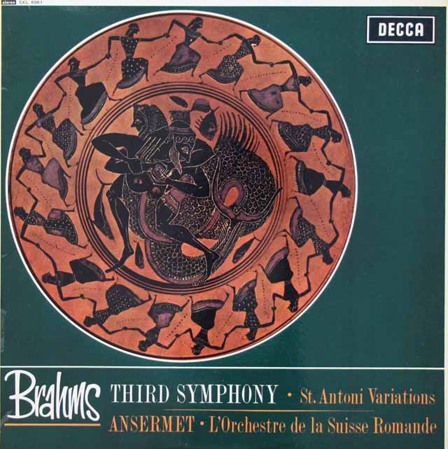 【オリジナル盤】　アンセルメのブラームス/交響曲第3番ほか　英DECCA　3416　LP レコード