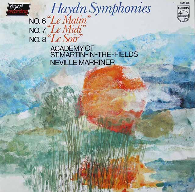 マリナーのハイドン/交響曲「朝」「昼」「夜」　蘭PHILIPS　3040　LP レコード