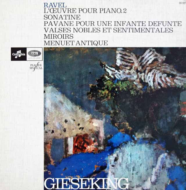 ギーゼキングのラヴェル/ピアノ作品集　第2巻　仏Columbia　3041　LP レコード