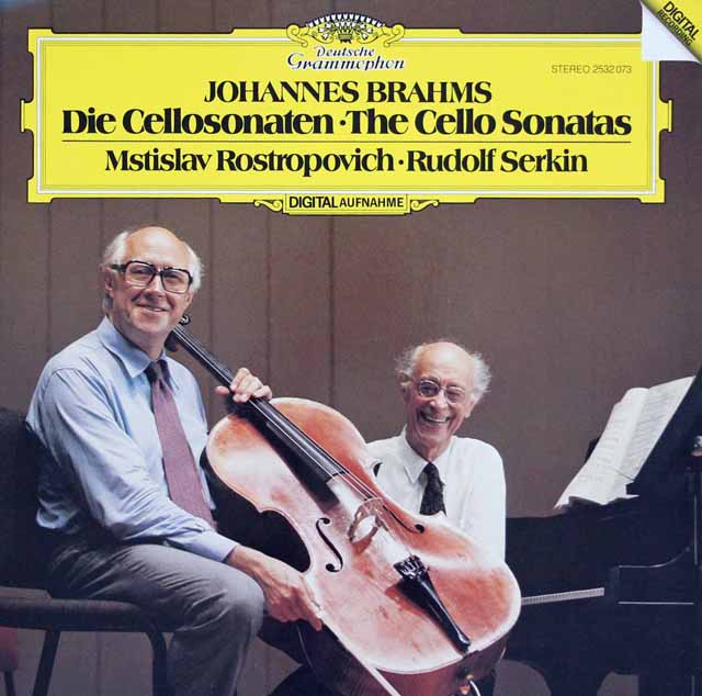 ロストロポーヴィチ、ゼルキンのブラームス/チェロソナタ第1、2番　独DGG　3419　LP レコード