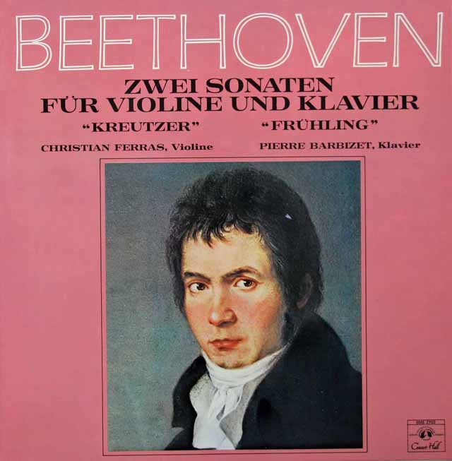 フェラス、バルビゼのベートーヴェン/ヴァイオリンソナタ「春」、「クロイツェル」　独Concert Hall　3419　LP レコード