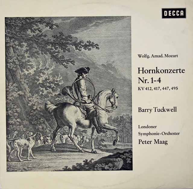 タックウェル&マークのモーツァルト/ホルン協奏曲第1～4番　独DECCA　3420　LP レコード