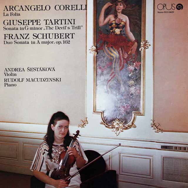 チェスタコヴァ、マクジンスキーのタルティーニ/「悪魔のトリル」ほか　チェコスロヴァキアOPUS　3419　LP レコード