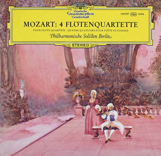 ベルリン・フィル・ゾリステンによるモーツァルト/フルート四重奏曲集　独DGG　3420　LP レコード