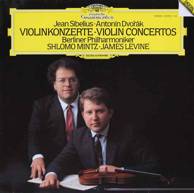 ミンツ、レヴァインのシベリウス、ドヴォルザーク/ヴァイオリン協奏曲　独DGG　3420　LP レコード