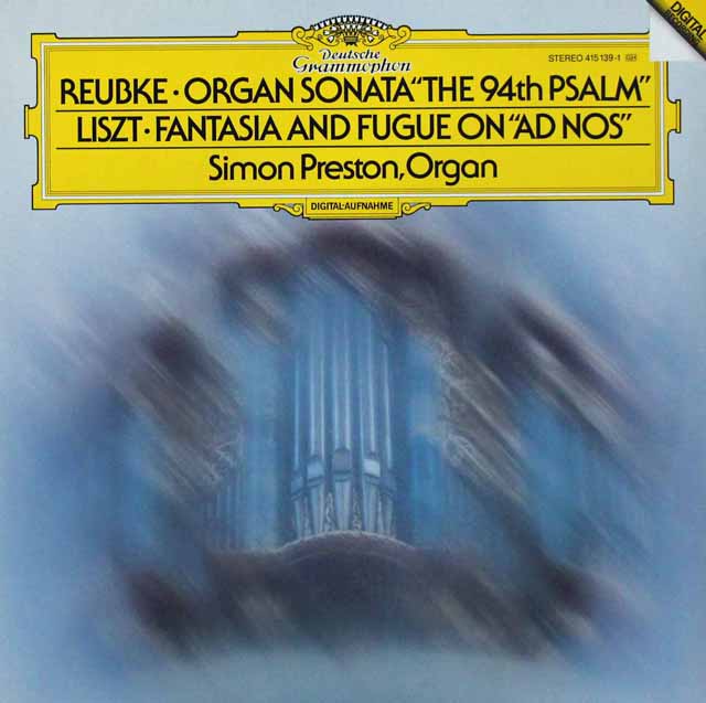 プレストンのリスト/「アド・ノス」による前奏曲とフーガほか　独DGG　3420　LP レコード