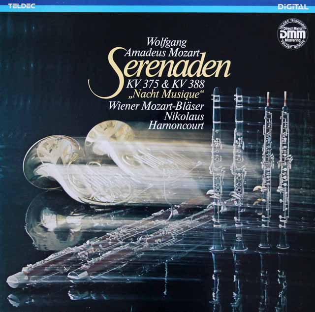 アーノンクールのモーツァルト/セレナーデ第11、12番　独TELDEC　3420　LP レコード