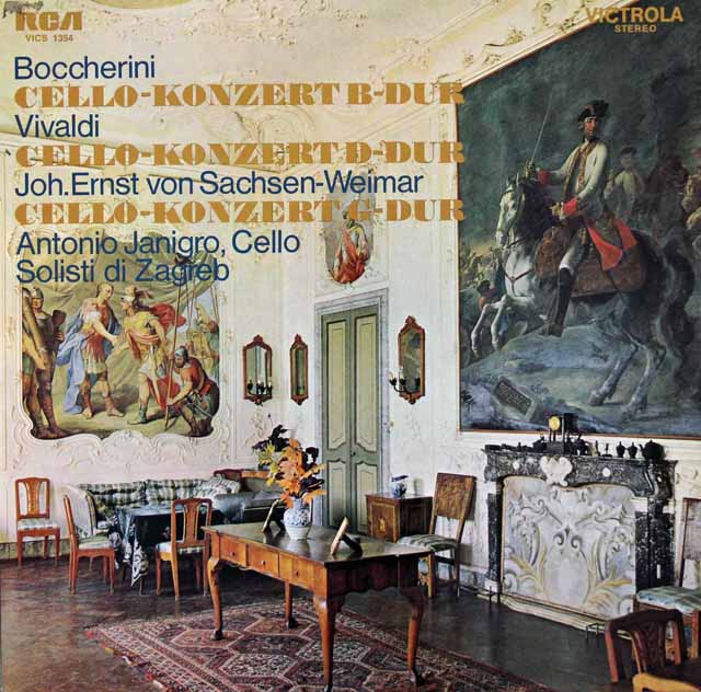 ヤニグロのボッケリーニ＆ヴィヴァルディ/チェロ協奏曲ほか　独RCA　3421　LP レコード