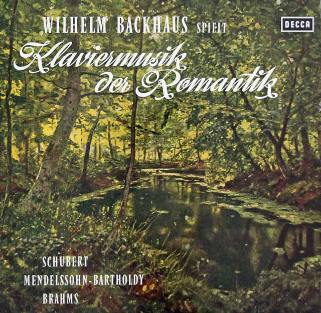 バックハウス/ロマン派ピアノ作品集　独DECCA　3044　LP レコード