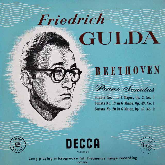 【オリジナル盤】グルダのベートーヴェン/ピアノソナタ第3・19・20番　英DECCA　3044　LP レコード