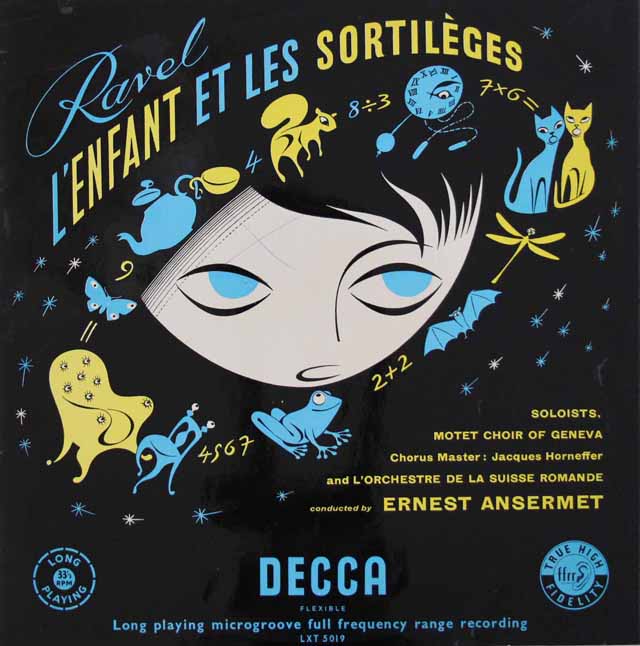 アンセルメのラヴェル/「こどもと魔法」　英DECCA　3044　LP レコード